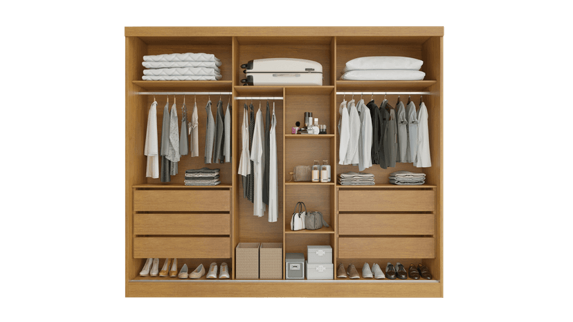 Roupeiro Bérgamo aberto