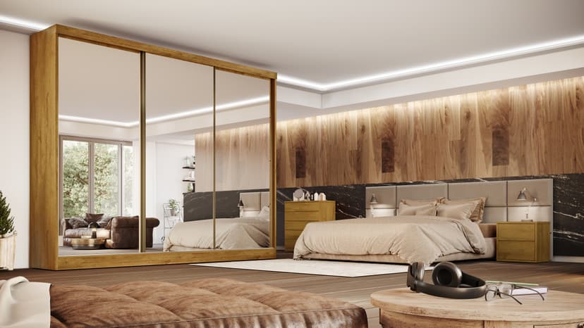 Roupeiro Bérgamo em ambiente decorado