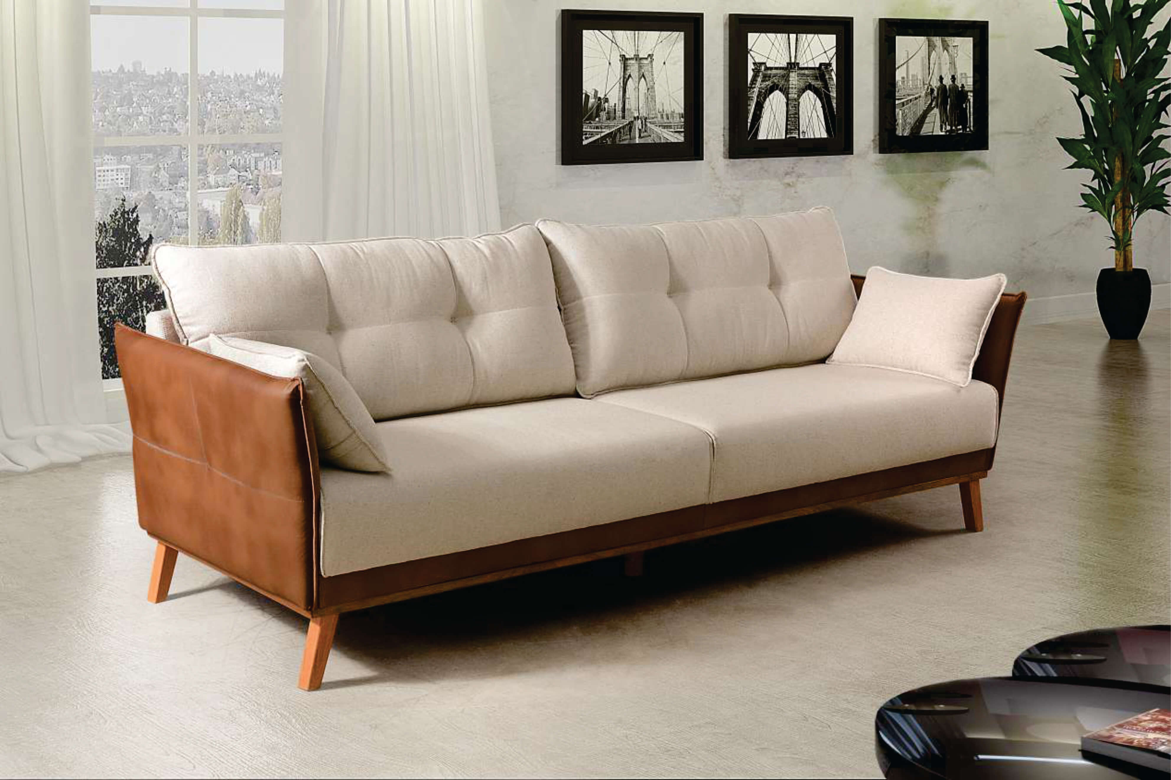 Sofá Anis em ambiente decorado